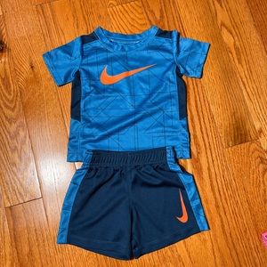 Nike baby mesh top and shorts set. 12M